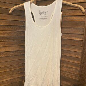 Wayi Racerback Scoop Neck Snug Tank Cream